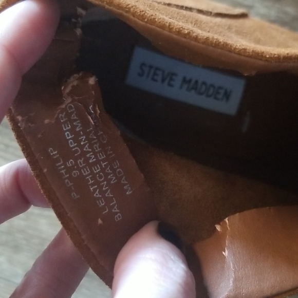 Steve Madden Philip Brown Suede Ankle Booties Size 9.5 - Picture 4 of 10